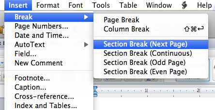 create custom pages in word 2011 for mac